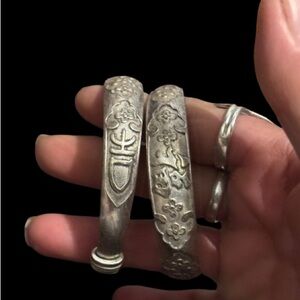 Old Miao Silver Women's Bracelet - a pair